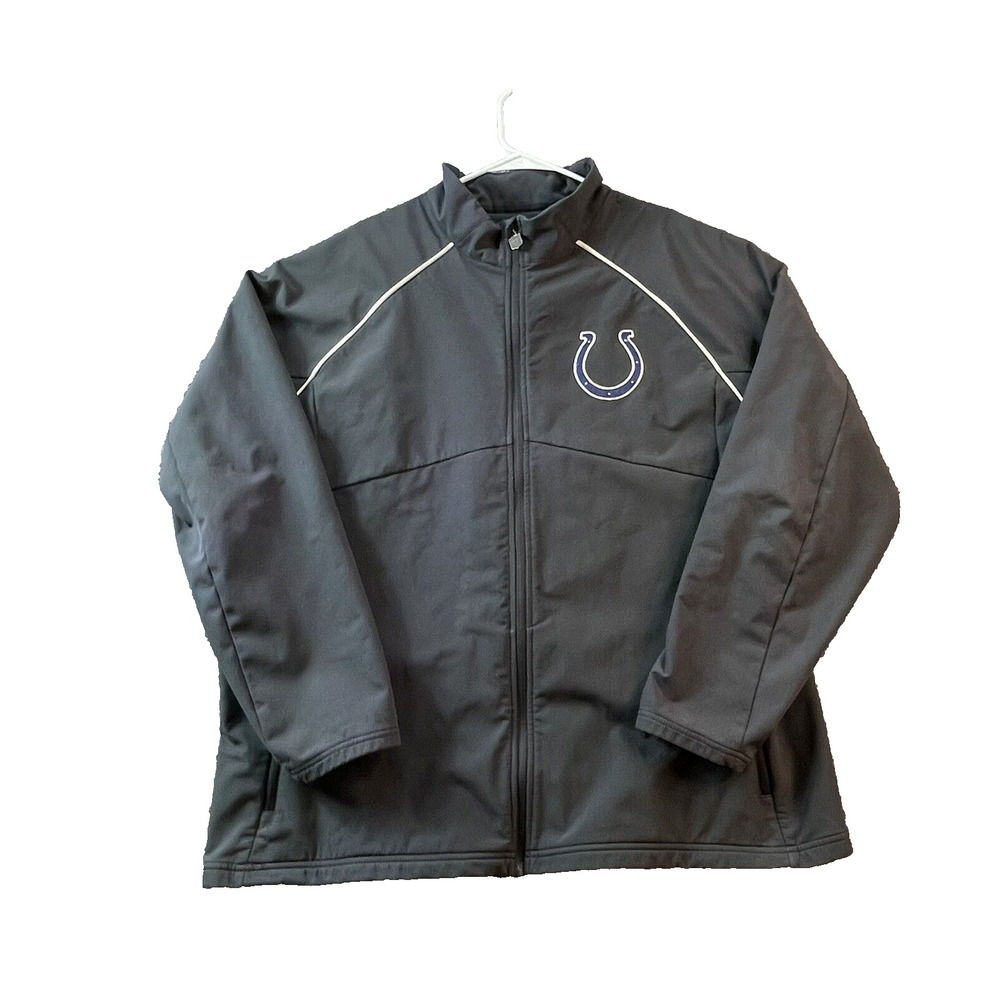Indianapolis Colts NFL Pro Line Men's  3XB Full Zip Fleece Lined Jacket‎ Gray